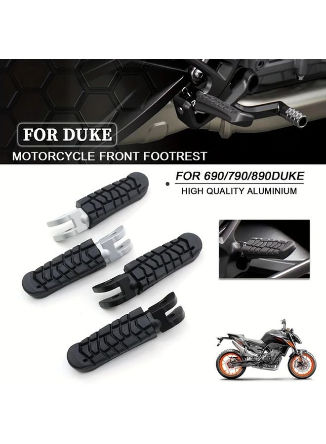 Silvery Motorcycle Footrests Pegs Kit For Duke 690 790 890 2012 2024 - Image 1